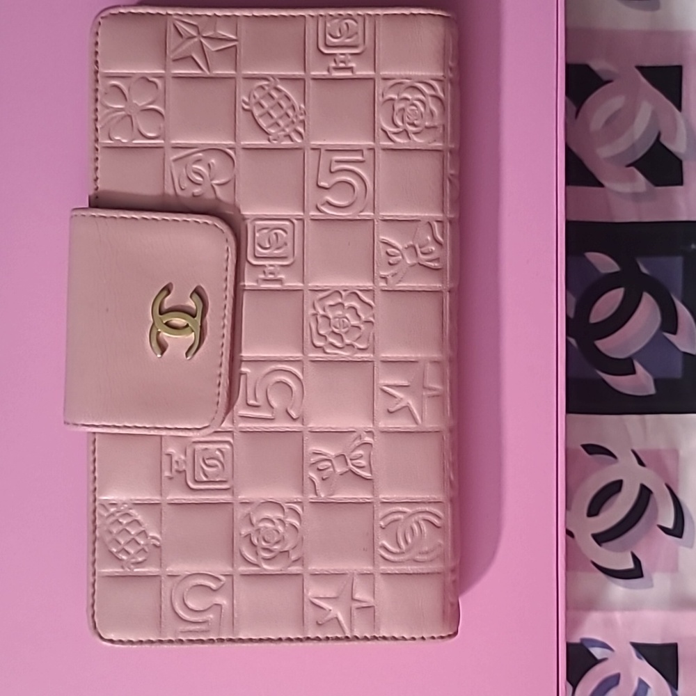 Chanel Pink Icon Line Long Kisslock Wallet - Picture 5 of 16